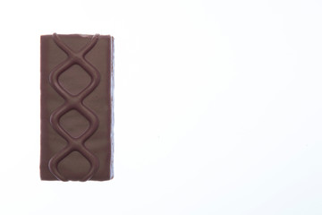 Chocolate biscuit Isolated on the White Background