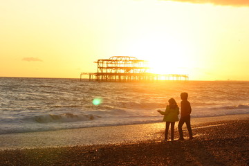 sunset at the beach