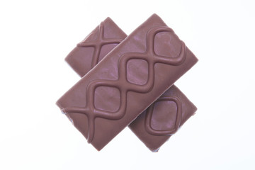 Chocolate biscuites Isolated on White Background