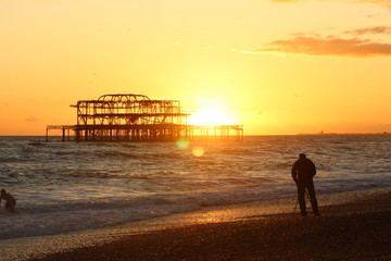 sunset at the beach