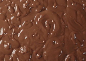 Chocolate cream spread surface background and texture
