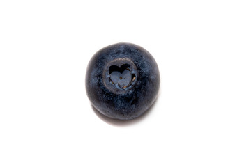 Fresh blueberries close-up of berry isolated on white background