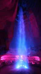 Ruby Falls Waterfall Night Glow