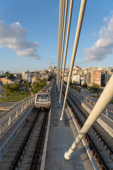 A metro bridge in Istanbul