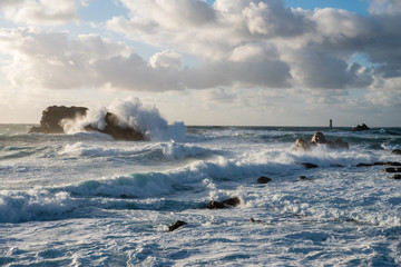 Fototapeta premium Tempête en mer d’Iroise