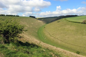 Looking west along Horse Dale (near Huggate), East Riding of Yorkshire.
