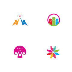 Set Community Logo Template vector