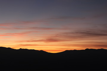sunset in the mountains