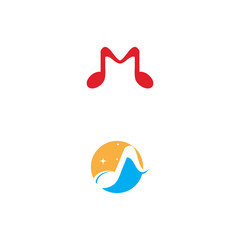 Musik note Logo Template vector symbol