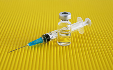 Syringe and a glass vial
