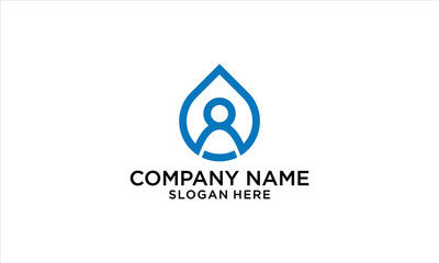 combination of water and people logo design