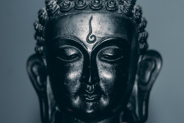 Buddha Head Statue | face | White background | Buddhism