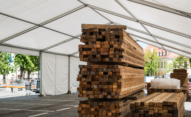 inside a clear span marquee (aluminium framework marquee)