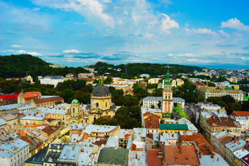 Fototapeta premium old city aerial view