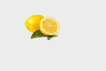 Lemons  isolated on white background