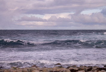 North wind on the sea
