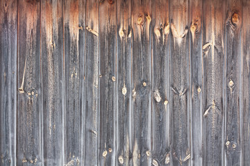 old, grunge wooden panels used as background, vignette