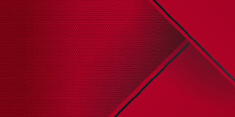 Abstract red vector background with stripes. Abstract red and grey tech geometric banner design. Red abstract background