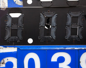 Numbers on the information board