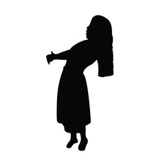 a girl body silhouette vector