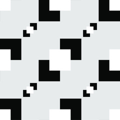 Seamless pattern. Black and white print for your textiles. Grey background. Vector illustration.