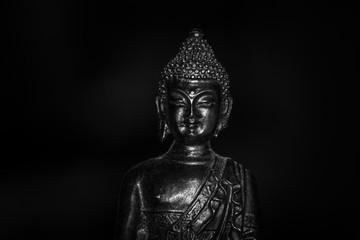 Buddha statue in black
