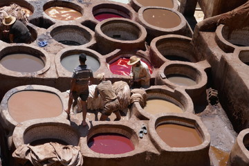 Curtidurias de Fez, Marruecos