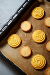 Butter cookies close up