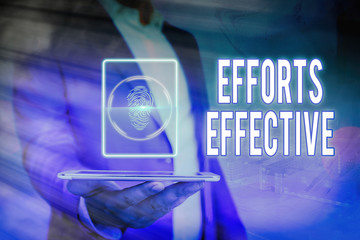 Handwriting text Efforts Effective. Conceptual photo Produces the results as per desired Goal...