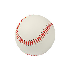 Close up one baseball ball isolated on white