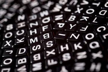 Obraz premium Letter cubes view