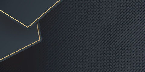 Abstract black and gold background 