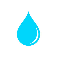 Droplet water icon flat in black on isolated white background. EPS 10 vector