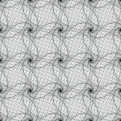 Black linear vector pattern for textile, paper or wallpaper. Abstract.