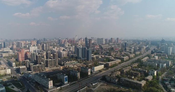 aerial view of Kyiv Ukraine