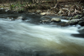 Rapids in Eightmile River of Devil's Hopyard State Park, Connecticut.