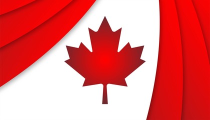 Canada flag maple leaf background template.