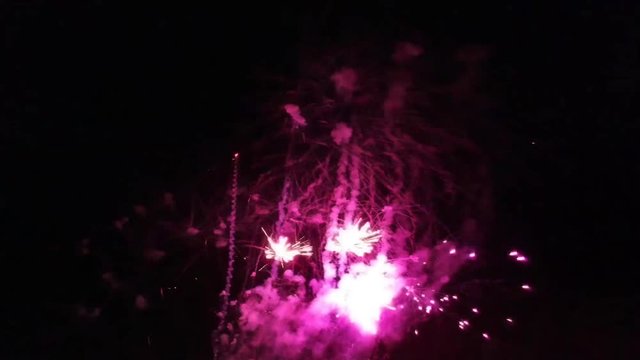 colorful fireworks explosion