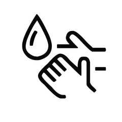 Wash hand with water vector illustration