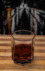 Whiskey, glass