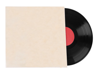 vinyl records isolated