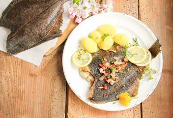 Scholle Maischolle mit Kartoffeln