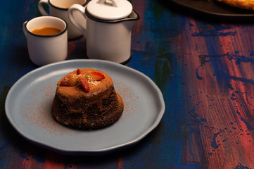 Chocolate cake whit sweet bread