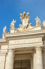 Fototapeta na wymiar Porta di Papa Alessandro VII piazza San Pietro Rome Italy