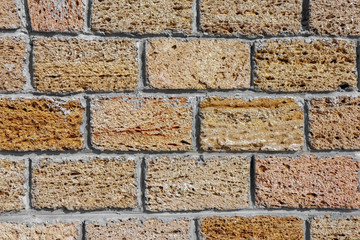 masonry wall paving stones as a background 