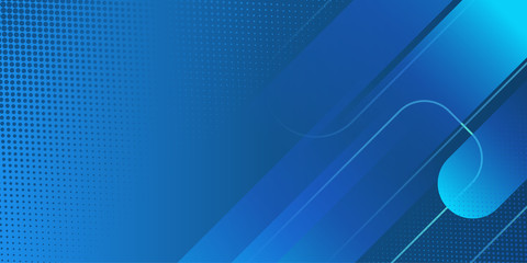 Bright navy blue dynamic abstract vector background with diagonal lines. Blue circle geometric. 3d cover of business presentation banner for sale event night party. Fast moving soft shadow dots