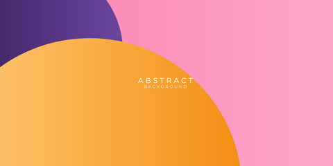 Colorful purple yellow orange pink minimal geometric stripes. Abstract material tech banner design. Paper texture. Vector corporate background