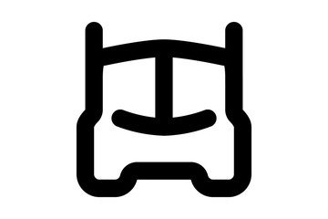 Delivery truck vector icon. Cargo van,logistic symbol. Flat vector sign isolated on white background. Simple vector illustration for graphic and web design.