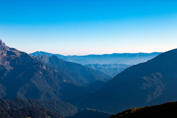 Fototapeta premium sunset in the mountains