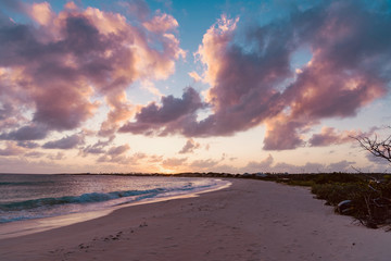 sunset panorama Caribbean island of Anguilla